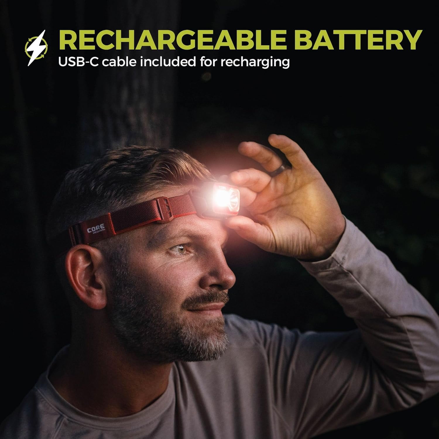 CORE 600 Lumen Rechargeable LED Headlamp, 2 Pack, Hands Free Lighting