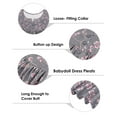 thumbnail image 2 of TIYOMI Plus Size Women's Tunic Tops Pink Flower Short Sleeve Blouses 2X Henley Blouses Dressy Swing Flowy Shirts Pleated Babydoll Grey Casual Spring Summer Tunics 2XL 18W 20W, 2 of 3