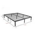 thumbnail image 4 of NNV 14" 3500 lbs Heavy Duty California King Bed Frame, Duty Steel Slat Metal Bed Frame, Black, 4 of 6