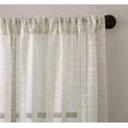 thumbnail image 3 of Clean Window Textured Slub Stripe Anti-Dust Curtain Panel,52" x 63", Linen, 3 of 9