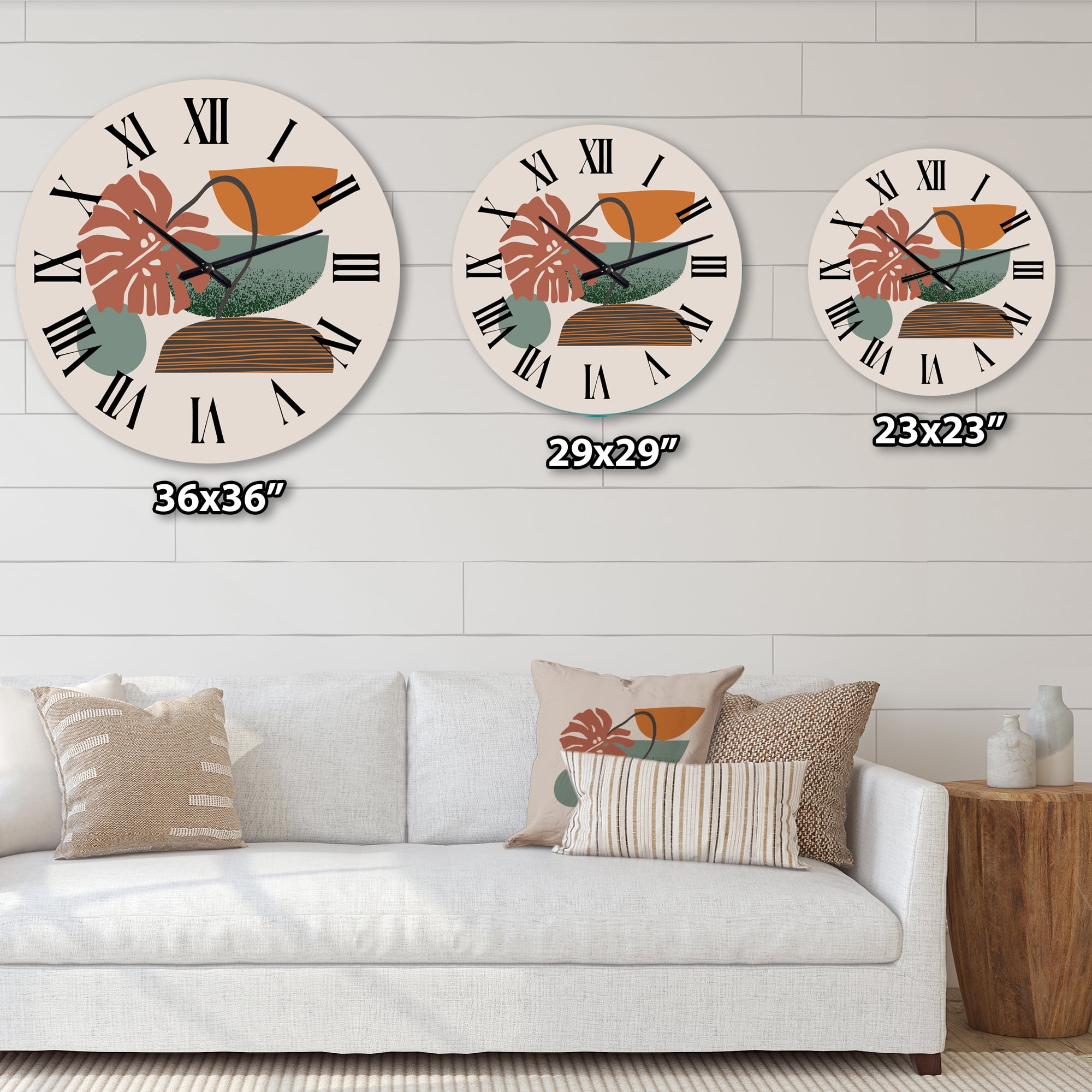 Designart 'Colorful Geometric Abstract Art Collage Iii' Modern Wall Clock