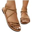 thumbnail image 4 of Zapatos Casuales de las Mujeres de Moda Plana Correa Romana Playa Más Tamaño Estilo Primavera / Verano Sandalias de Moda Y Cómodas Zapatos de Verano de las Mujeres, 4 of 8