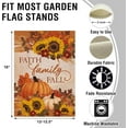 thumbnail image 6 of diyeu Faith Family Fall Decorative Small Garden Flag Autumn House Yard Outside Pumpkin Sunflower Maple Leaves Farmhouse Burlap Decor, Thanksgiving Religious Home Outdoor Decoration Double Sided 12x18, 6 of 6