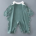 thumbnail image 5 of CAUYDY 0-3M 6-9M 12-18M Baby Boy Gift Newborn Clothing Preemie Long Sleeve Romper Infant Boys Sleepers Fall Winter Toddler Bodysuit Pajamas Dark Green for Sizes 9-12 Months, 5 of 7