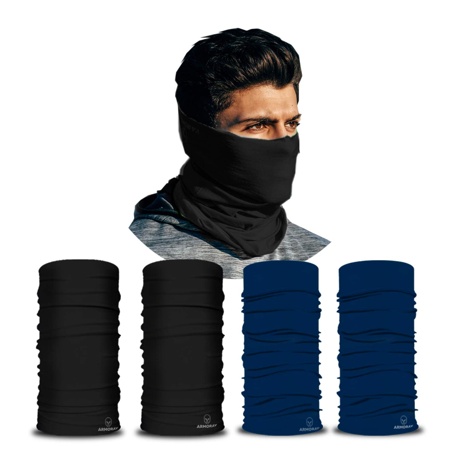 12Pcs Face Cover Bandanas for Dust Multi-purpose Washable Neck Gaiter with Filters for Men and Women Outdoors Cycling Sports 