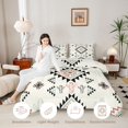 thumbnail image 3 of Erosebridal Bohemian Aztec Queen Comforter Set, Tropical Cactus Print Bedding Comforter Set, Light Green, Reversible 3 Pieces, 1 Comforter and 2 Pillowcases, 3 of 6
