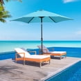 thumbnail image 4 of Ainfox 9ft Lake Blue Patio Umbrella with Push Button Tilt and Crank, UV and Waterproof Canopy, 4 of 7