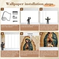 thumbnail image 5 of Wallpaper Our Lady Gualalupe Peel and Stick Wall Murals 100"H x 144"W Removable PVC Wall Paper Self-Adhesive Wall Paintings Art Decor for Bedroom Living Room, 5 of 7