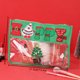 thumbnail image 3 of Pisexur Belleza Maquillaje Neceser de maquillaje transparente navideño - Organizador de artículos de tocador de viaje con bordado de Papá Noel y árbol festivopara mujeres y hombres, 3 of 5