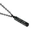 thumbnail image 1 of Xihbxyly Collar de Acero Inoxidable con Colgante "Te Amo", Diseño de Columna Negra Resistente, Regalo Especial para Pareja, Romántico para Uso Diario, Aniversario o Ocasión Especial, Cadena de 50 Cm., 1 of 3