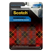 Scotch Removable Clear Mounting Squares, .68" x .68" Squares, 35 Total