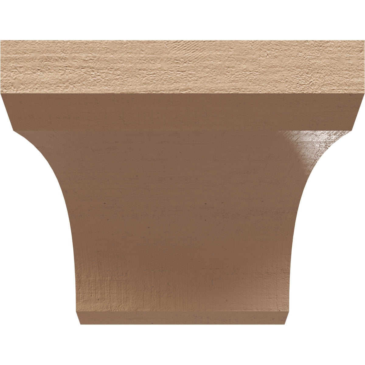 6"W x 12"D x 6"H Wide Legacy Rough Cedar Woodgrain TimberThane Corbel, Primed Tan