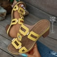 thumbnail image 2 of WRKEKC Womens Sandals Solid Round Toe Thick Sole High Heel Thick Heel Slippers for Ladies Summer Versatile Shoes, 2 of 9