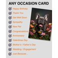 thumbnail image 4 of Tarjeta de felicitación Pet Party Delights con forma de cachorro de bulldog francés con flores, 4 of 8