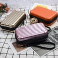 thumbnail image 2 of Étui de Voyage Portable Imperméable Multifonction pour Femmes, Bandoulière, Coque Rigide, Carré, Rangement, Petit, Trousse de Toilette, Trousse de Maquillage, Vert Pâle, 2 of 6