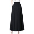 thumbnail image 2 of Aoanydony Womens Wide Leg Pants Casual Work Pants Straight Trousers Long Palazzo Pants Black M, 2 of 6