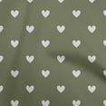thumbnail image 1 of oneOone Rayon Light Green Fabric Hearts Sewing Material Print Fabric By The Yard 56 Inch Wide, 1 of 8