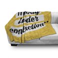 thumbnail image 3 of Fitness Soft Flannel Fleece Throw Blanket, My Body in Under Construction Hand Drawn Text Sports Healthy Living, Cozy Plush for Indoor and Outdoor Use, 50" x 60", Marigold White Black, by Ambesonne, 3 of 6