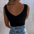 thumbnail image 3 of KZKR Women V-Neck Basic Tank Tops Casual Female Tanks Solid Slim Sexy New Trend Ladies Clothes, 3 of 4