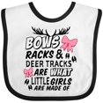 thumbnail image 3 of Inktastic Hunting Season Bows Racks & Deer Tracks Girls Baby Bib, 3 of 4