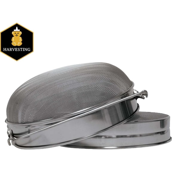 Harvest Lane Honey Stainless Steel Honey Sieve with Mesh Screen HONEYM-102