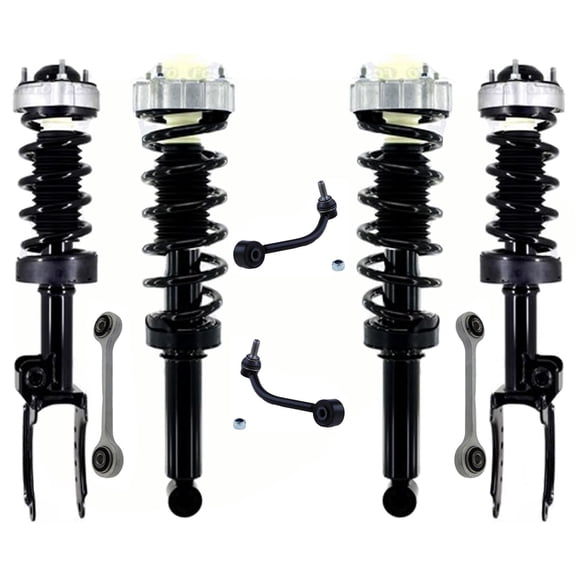 Front & Rear Complete Strut Assemblies & Links For 2011-2017 Volkswagen Touareg