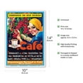 thumbnail image 2 of Café (Coffee) - Rio De Janeiro Brazil - Vintage Advertising Poster c.1930s - Master Art Print 10in x 14in, 2 of 4