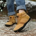 thumbnail image 6 of Tisuna Kids Winter Boots Solid Color Anti Slip Ankle Sneakers Thick Comfortable Little Boys Girls Snow Booties Khaki Size 8-9 Years, 6 of 9