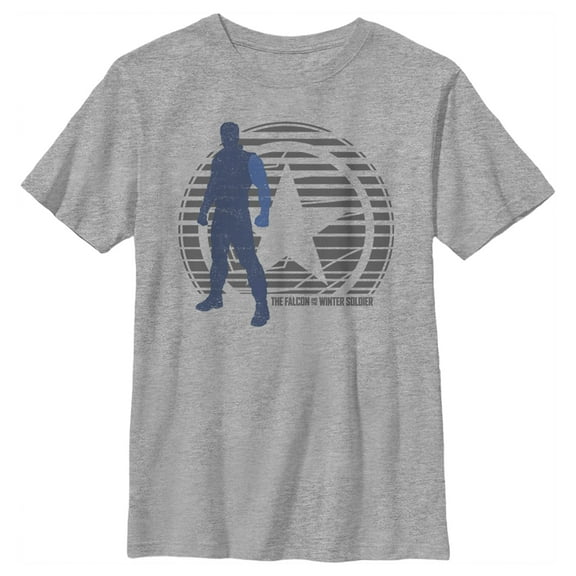 Boy's Marvel The Falcon and the Winter Soldier Abstract Bucky  Graphic Tee Athletic Heather X Large