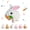 White with Carrot A10, variant on Electric Rabbit Toy Plush Bunny with Light up Ears Battery Operated Hopping Animal Rabbit Interactive Toys Gifts for Children Boy Girls