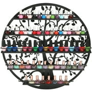 Nail Polish Rack, 5Shelves Nail Polish Wall Mount Art Display Organizer Holder (Black)