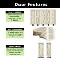 thumbnail image 5 of Homacer 5-in-1 Design 20'' W x 80'' H x 1-3/8'' D Solid Wood Barn Door, Finished and Unassembled, with Pre-drilled Holes for Easy Assemble and Pre-routed Groove, Interior Only (Tinsmith Gray), 5 of 7