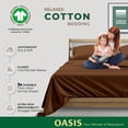 thumbnail image 6 of THREAD SPREAD 100% Organic Cotton Full Size Sheets - Percale Weave Cotton Sheets (4 PC, Brown), Soft Cooling Luxury Hotel Sheet Set, 6 of 7