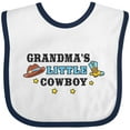 thumbnail image 3 of Inktastic Grandmas Little Cowboy with Cowboy Hat and Boots Boys Baby Bib, 3 of 4