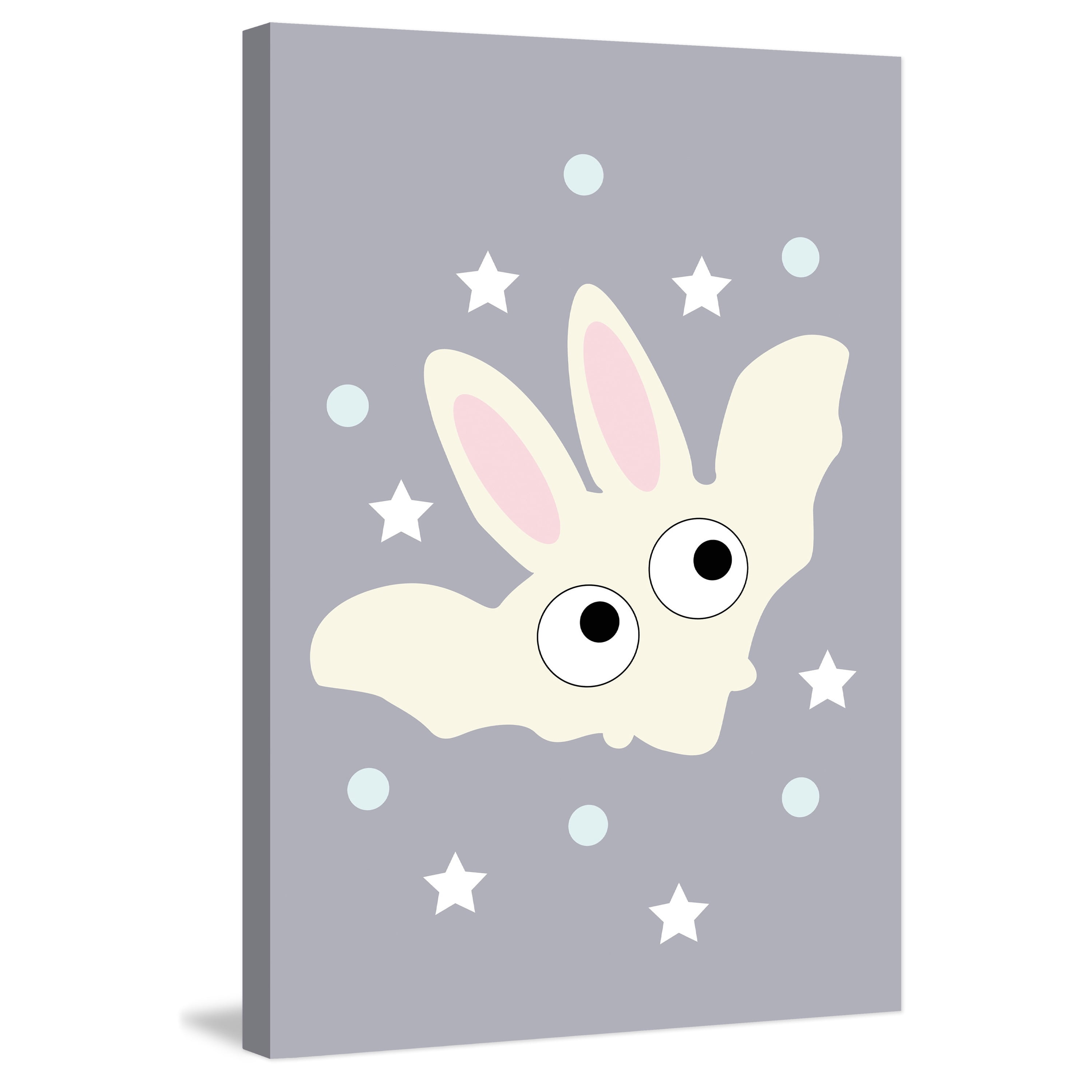 Marmont Hill "Yellow Bunny Bat" by Katarina Snygg Painting Print on Wrapped Canvas