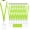 Apple Green, variant on 12-Pack Black Breakaway Lanyards with ID Holders, Durable Polyester Neck Straps for ID Cards, Events, Office, and Schools