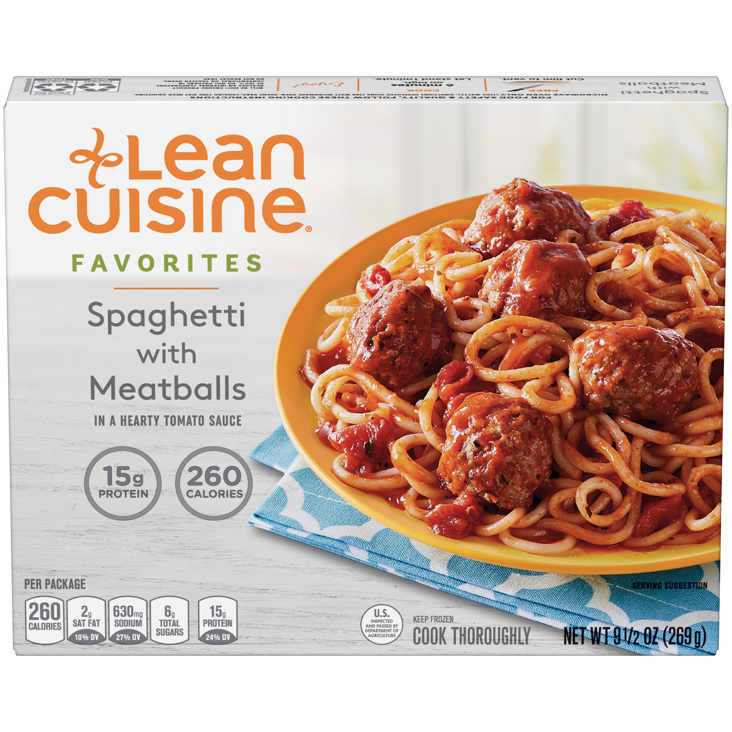 Lean Cuisine Protein Kick Frozen Spaghetti With Meatballs 9 5oz 