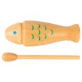 thumbnail image 2 of Hand Percussion Instrument Fish Toy, Wooden Fish Shape Percussion Toy Robust Lightweight  For Decorating, 2 of 8