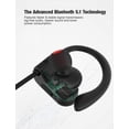 thumbnail image 5 of Auriculares Bluetooth, Auriculares Inalámbricos IPX7 Auriculares Deportivos Impermeables con Micrófono HD Estéreo Auriculares Internos a Prueba de Sudor Gimnasio Correr Entrenamiento Batería de 8 Hora, 5 of 5