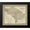 thumbnail image 2 of Mitchell 14x12 Black Modern Framed Museum Art Print Titled - Plan of Washington, D.C., 2 of 5