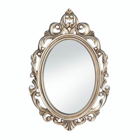 Bathroom Wall Mirrors Decorative Oval Rustic Silver Royal Crown