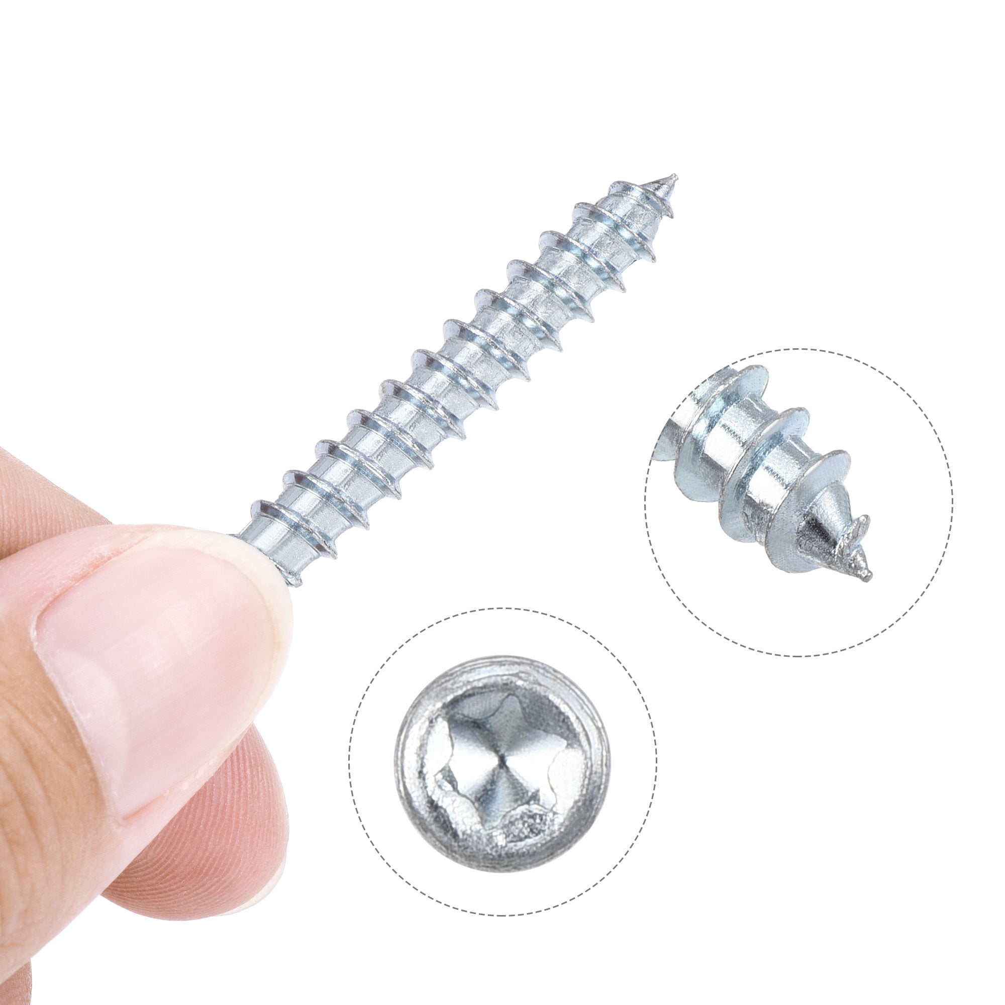 M6x18mm Hanger Bolts Carbon Steel Zinc Plated 40 Pack