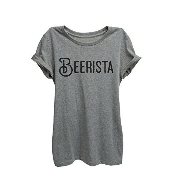 Thread Tank Beerista Womens Relaxed T-Shirt Tee Heather Grey 2XL