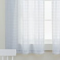 thumbnail image 4 of Better Homes & Gardens Tonal Windowpane Valance & Tier Set, 3 Piece Indoor Curtain, Soft Silver, 60"W x 36"L, Adult, 4 of 7