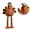 Orange, variant on Tizuqe Harvest Festival Poseable Turkey Figure Gathering Party Window Display