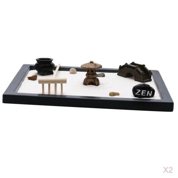 2pcs Miniatura box Desk Mini Beach Garden Play Juguetes Para Oficina
