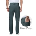 thumbnail image 2 of Lavenicole Men's Golf Work Pants 30" 32" Classic Fit Stretch Flat Front Casual Dress Pants with Pockets Dark Gray, 2 of 6
