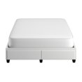 thumbnail image 3 of Boyd Sleep Parma Upholstered Faux Leather Platform Storage Bed, Queen, White, 3 of 12