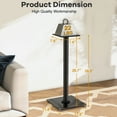 thumbnail image 3 of RFIVER Pair of Bookshelf-Style Speaker Stands That Rotate 45°, With Cable Management, Black., 3 of 4