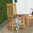 thumbnail image 6 of Gymax 2PCS Wood Rocking Chair Porch Rocker High Back Garden Seat Indonesia Teak, 6 of 10